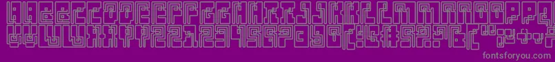 Klein Bottle Font – Gray Fonts on Purple Background