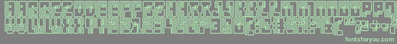 Klein Bottle Font – Green Fonts on Gray Background