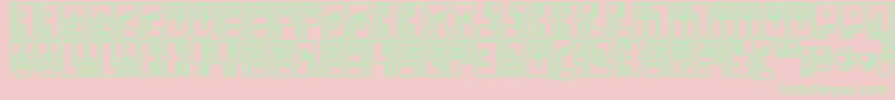 Klein Bottle Font – Green Fonts on Pink Background