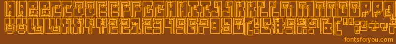 Klein Bottle Font – Orange Fonts on Brown Background