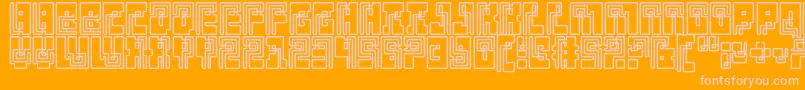 Klein Bottle Font – Pink Fonts on Orange Background