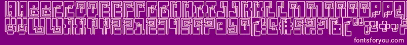 Klein Bottle Font – Pink Fonts on Purple Background