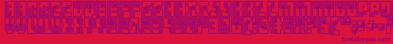 Klein Bottle Font – Purple Fonts on Red Background