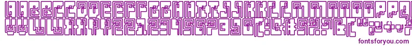 Klein Bottle Font – Purple Fonts on White Background