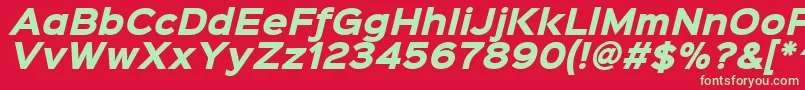 Шрифт Sinkinsans800blackitalic – зелёные шрифты на красном фоне