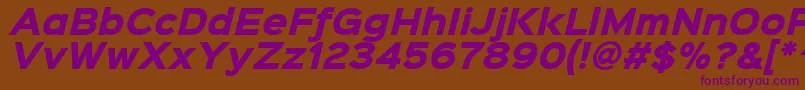 Fonte Sinkinsans800blackitalic – fontes roxas em um fundo marrom