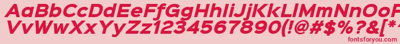 Шрифт Sinkinsans800blackitalic – красные шрифты на розовом фоне