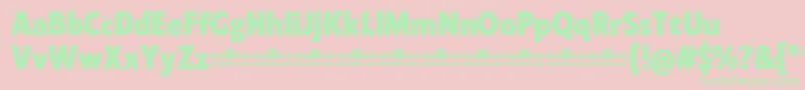 Klein Condensed ExtraBold trial Font – Green Fonts on Pink Background