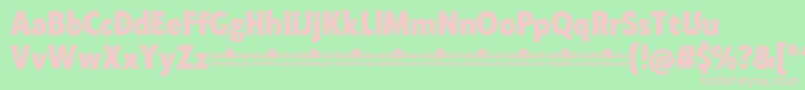 Klein Condensed ExtraBold trial Font – Pink Fonts on Green Background