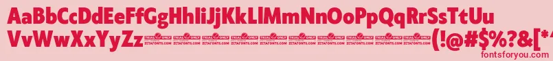 Klein Condensed ExtraBold trial-Schriftart – Rote Schriften auf rosa Hintergrund