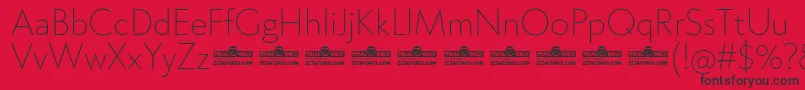 Klein ExtraLight trial Font – Black Fonts on Red Background