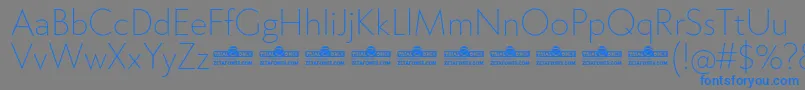 Klein ExtraLight trial Font – Blue Fonts on Gray Background