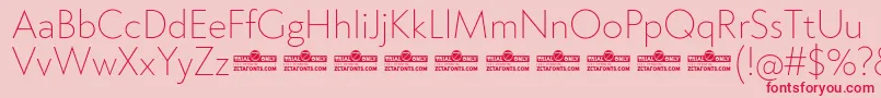 Klein ExtraLight trial Font – Red Fonts on Pink Background