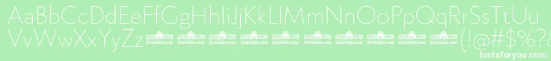 Klein ExtraLight trial Font – White Fonts on Green Background