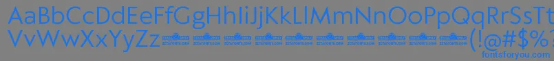 Klein Text Book trial Font – Blue Fonts on Gray Background