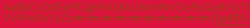 Klein Text Book trial Font – Brown Fonts on Red Background