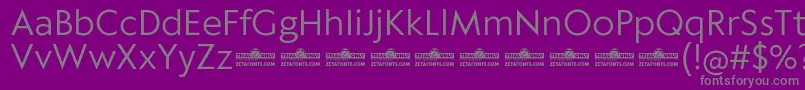 Weitere Informationen zur Klein Text Book trial-Schriftart Klein Text Book trial-Schriftart – Graue Schriften auf violettem Hintergrund