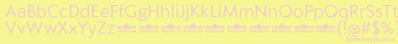 Klein Text Book trial Font – Pink Fonts on Yellow Background