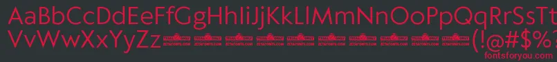 Klein Text Book trial Font – Red Fonts on Black Background