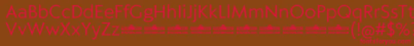 Klein Text Book trial Font – Red Fonts on Brown Background