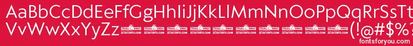 フォントKlein Text Book trial – 赤い背景に白い文字
