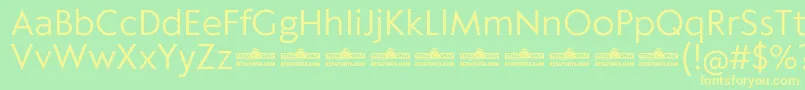 Klein Text Book trial Font – Yellow Fonts on Green Background