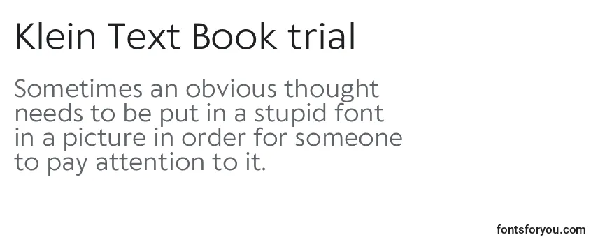 Klein Text Book trial Font