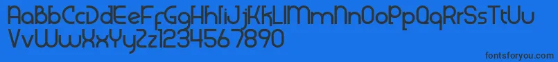 Klenik-Schriftart – Schwarze Schriften auf blauem Hintergrund