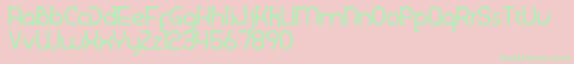 Weitere Informationen zur Klenik-Schriftart Klenik-Schriftart – Grüne Schriften auf rosa Hintergrund