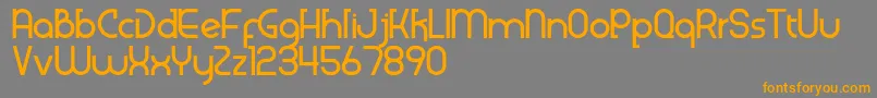Police Klenik – polices orange sur fond gris