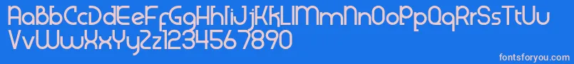 Lisätietoja Klenik-fontista Klenik-fontti – vaaleanpunaiset fontit sinisellä taustalla
