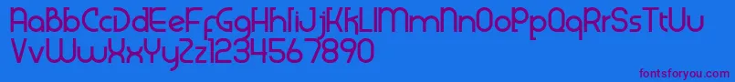Police Klenik – polices violettes sur fond bleu