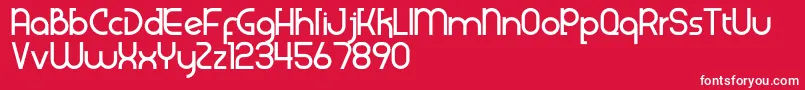 Klenik Font – White Fonts on Red Background