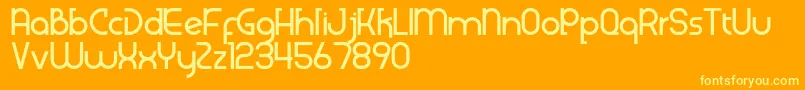 More about Klenik Font Klenik Font – Yellow Fonts on Orange Background