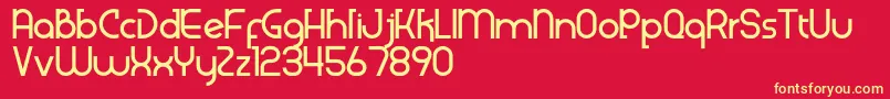 Klenik Font – Yellow Fonts on Red Background