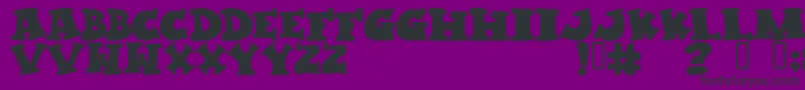 Fonte KLEPTOMANIAC – fontes pretas em um fundo violeta