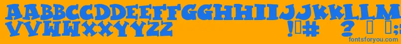 KLEPTOMANIAC Font – Blue Fonts on Orange Background