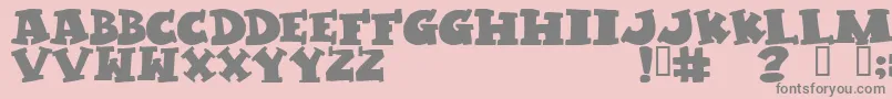 KLEPTOMANIAC Font – Gray Fonts on Pink Background