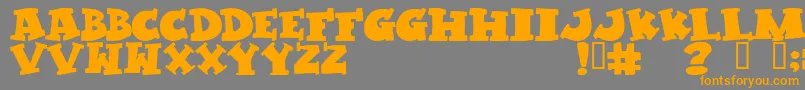 KLEPTOMANIAC Font – Orange Fonts on Gray Background