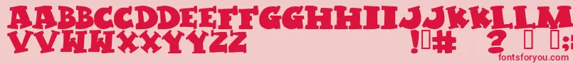 KLEPTOMANIAC Font – Red Fonts on Pink Background