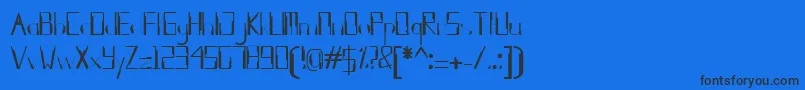 Шрифт kleung – чёрные шрифты на синем фоне