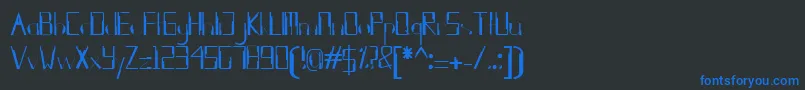 kleung Font – Blue Fonts on Black Background