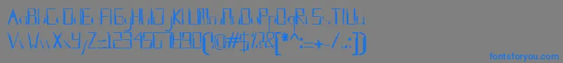 フォントkleung – 灰色の背景に青い文字