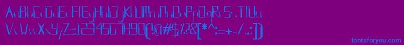 kleung-fontti – siniset fontit violetilla taustalla