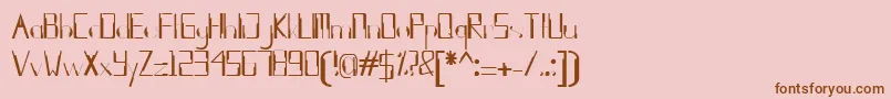 kleung-fontti – ruskeat fontit vaaleanpunaisella taustalla