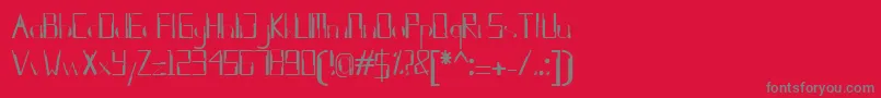 フォントkleung – 赤い背景に灰色の文字