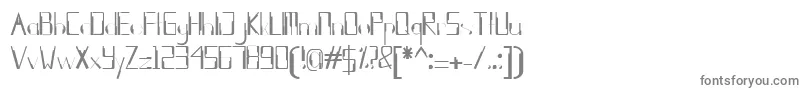 フォントkleung – 白い背景に灰色の文字