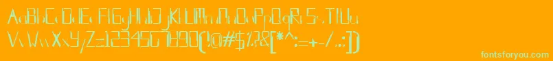 kleung Font – Green Fonts on Orange Background