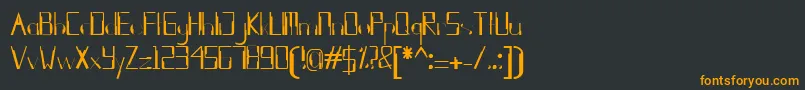 フォントkleung – 黒い背景にオレンジの文字