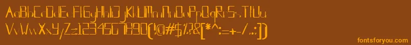 kleung Font – Orange Fonts on Brown Background